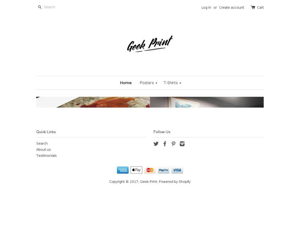 geekprint.net shopify website screenshot