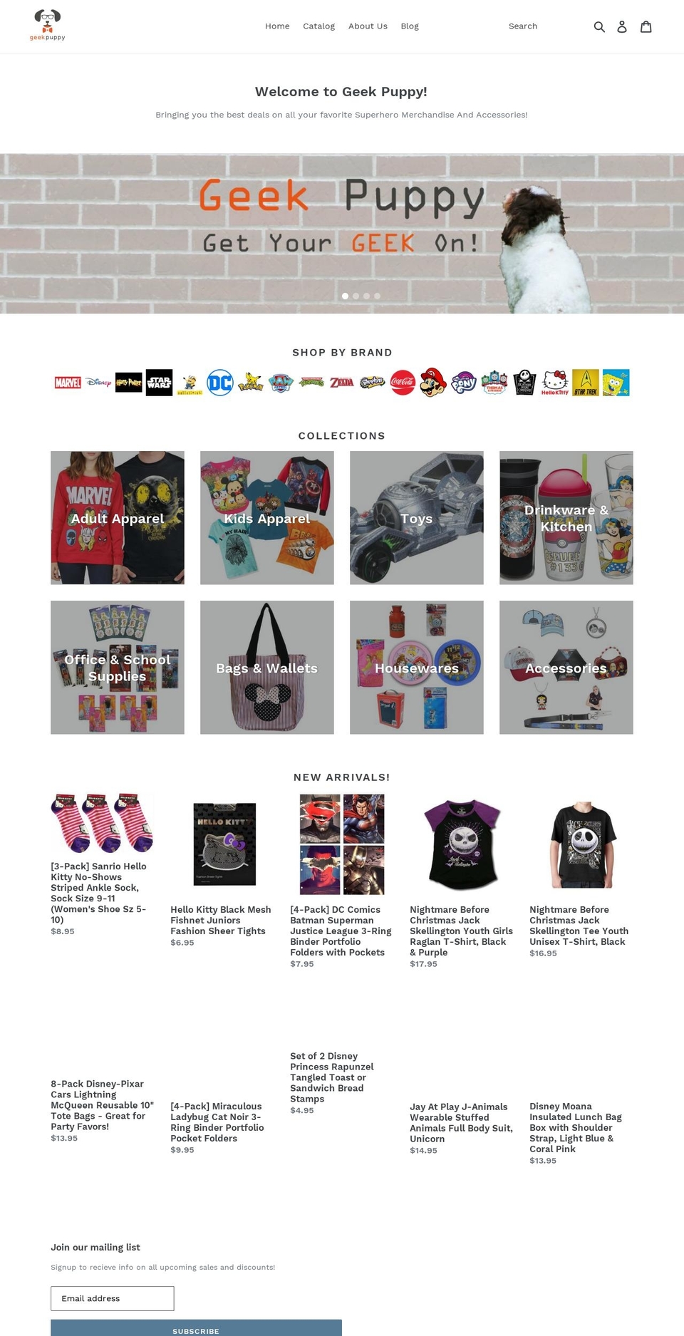 geekpuppy.com — Shopify storefront screenshot