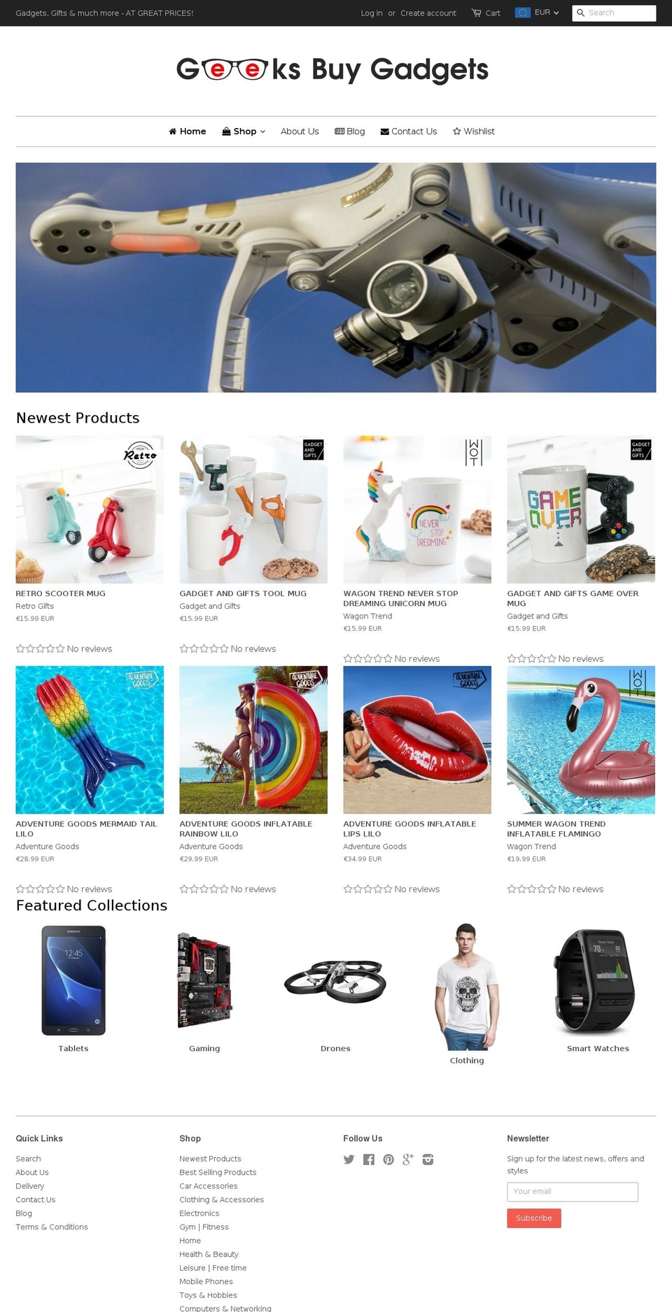 geeksbuygadgets.ie shopify website screenshot