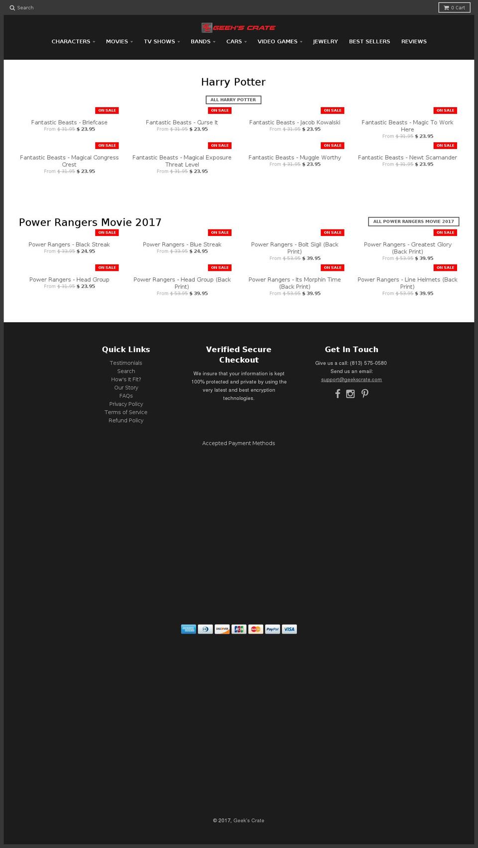geekscrate.com shopify website screenshot