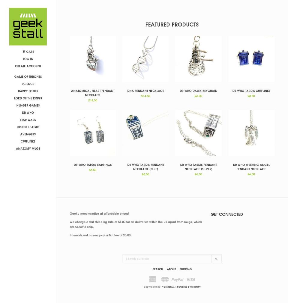 geekstall.com shopify website screenshot