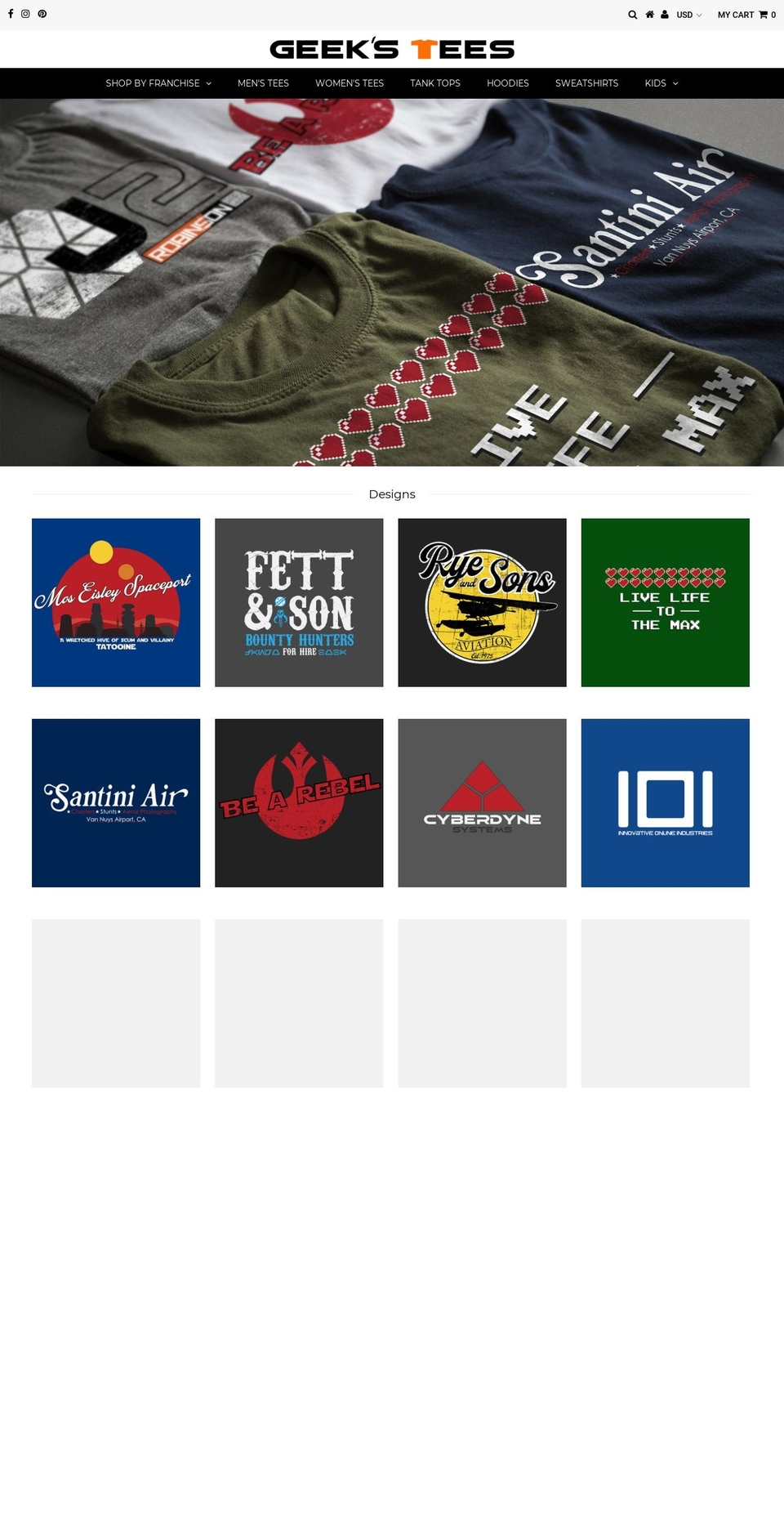 geekstees.com — Shopify storefront screenshot