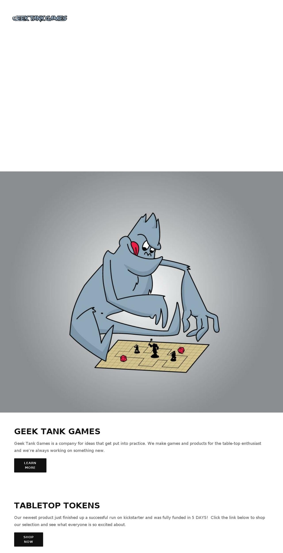 geektankgames.com — Shopify storefront screenshot