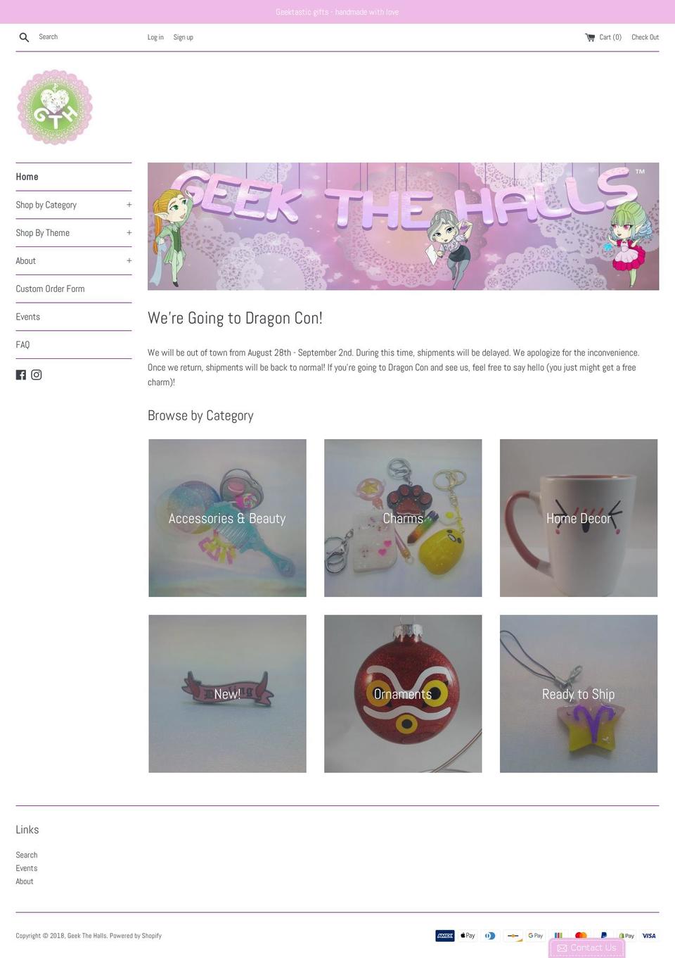 geekthehalls.com — Shopify storefront screenshot