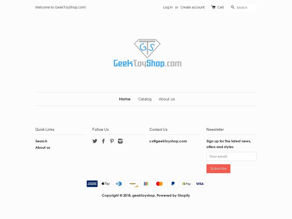 geektoyshop.com — Shopify storefront screenshot