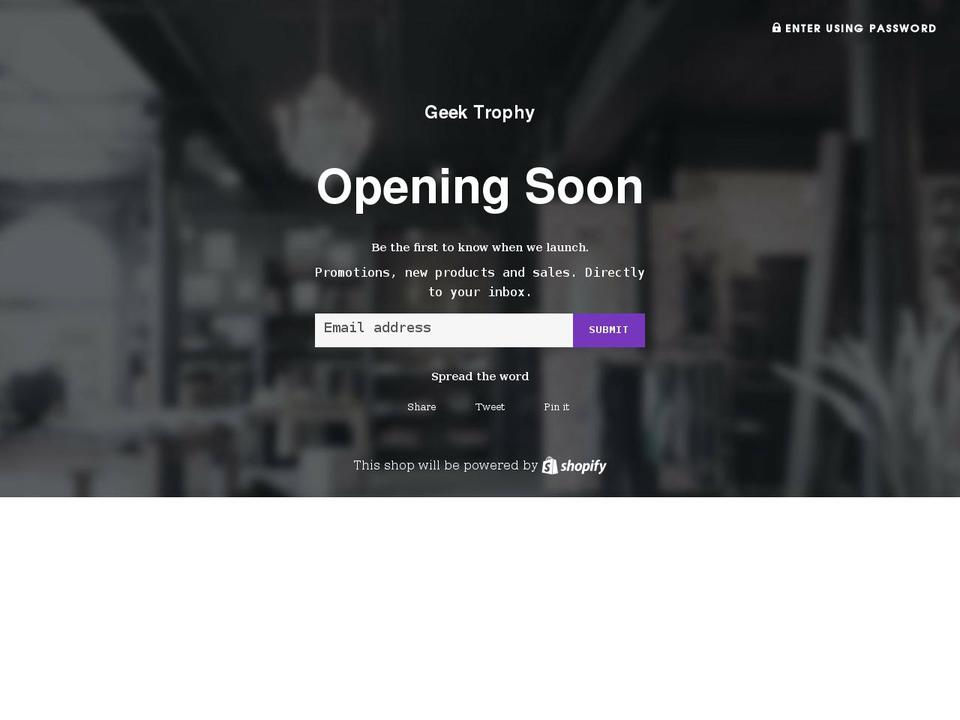 geektrophy.com shopify website screenshot