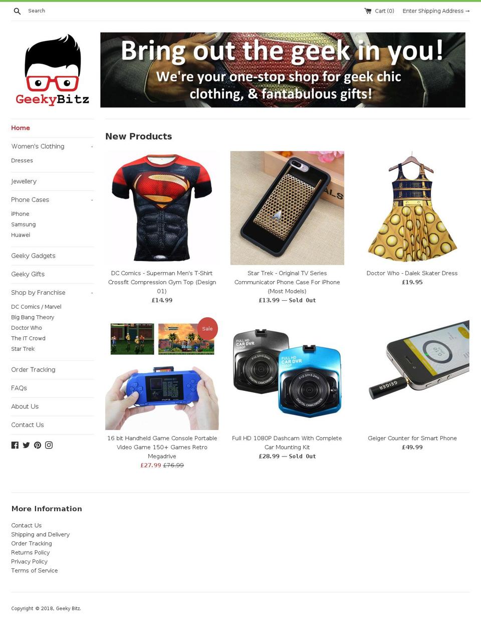 geekybitz.com — Shopify storefront screenshot