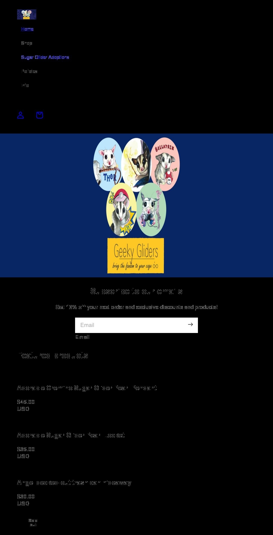 geekygliders.com shopify website screenshot