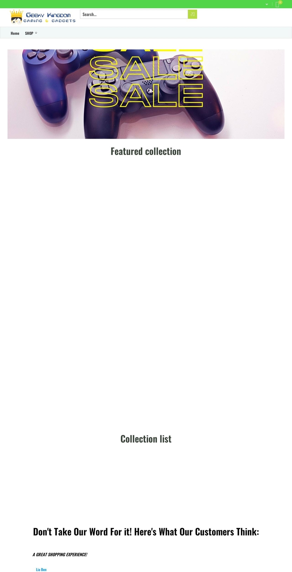 geekykingdom.com shopify website screenshot