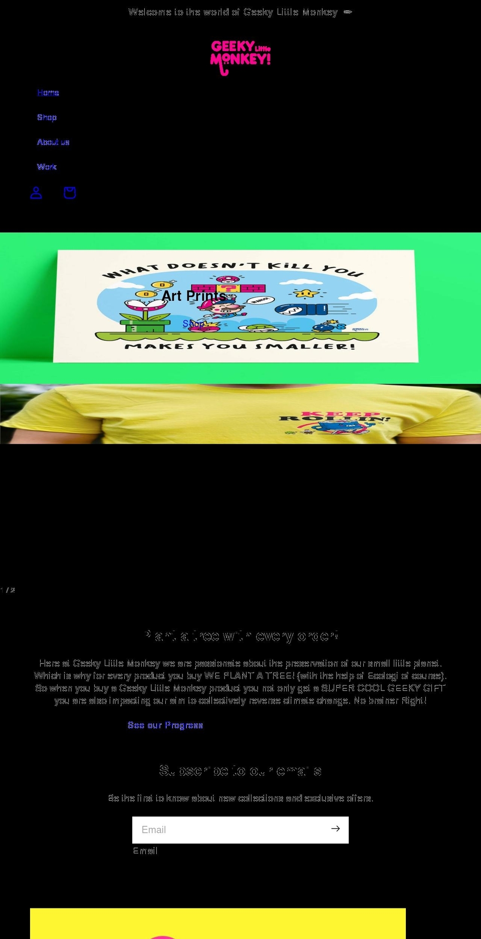 geekylittlemonkey.com shopify website screenshot