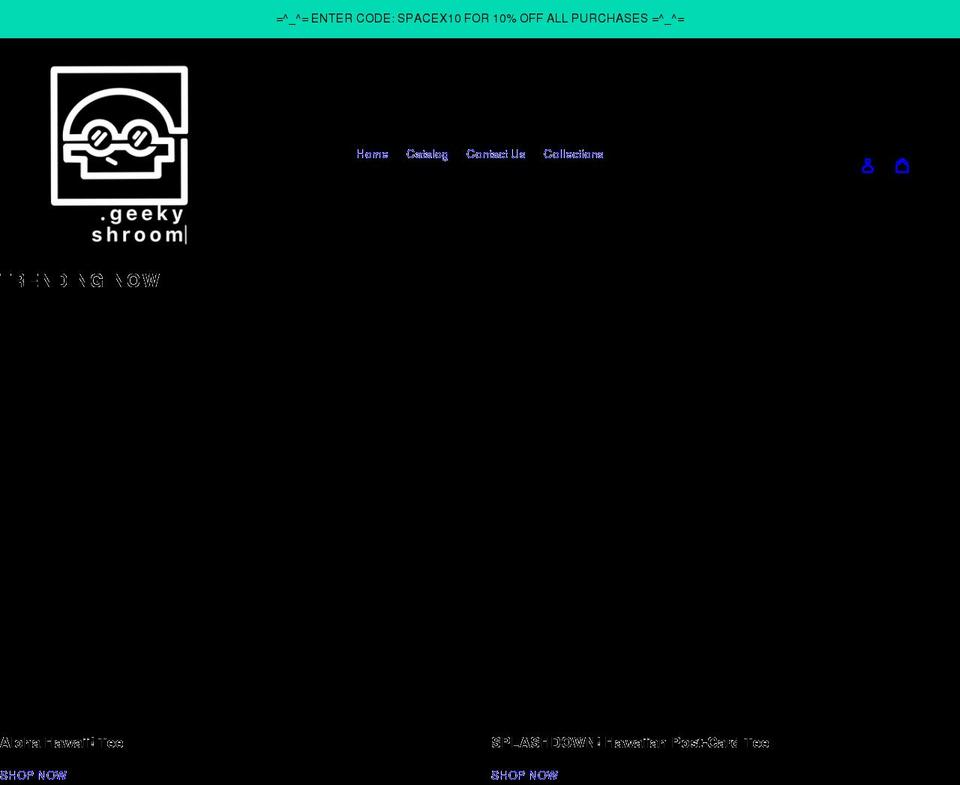 geekyshroom.com shopify website screenshot