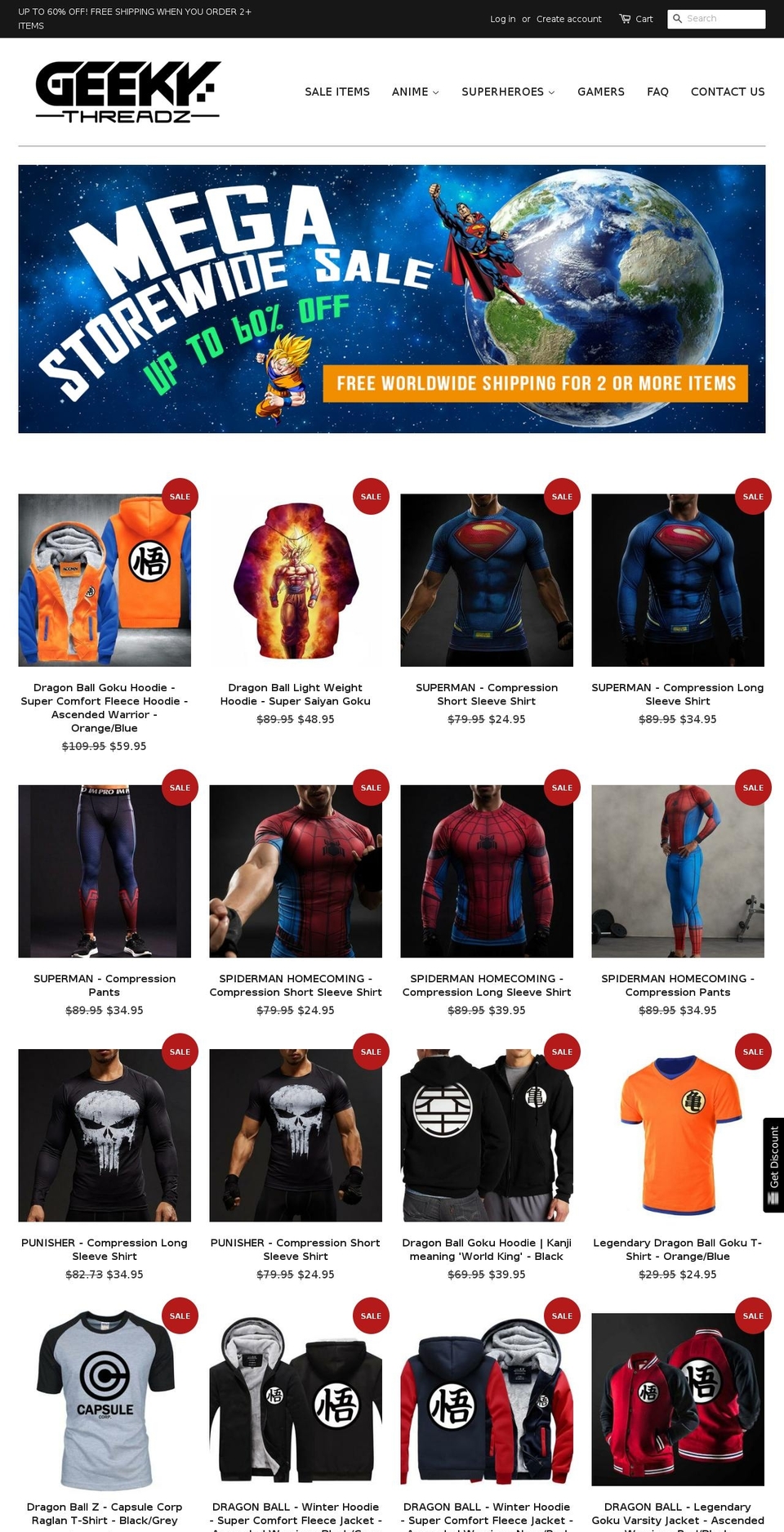 geekythreadz.com shopify website screenshot
