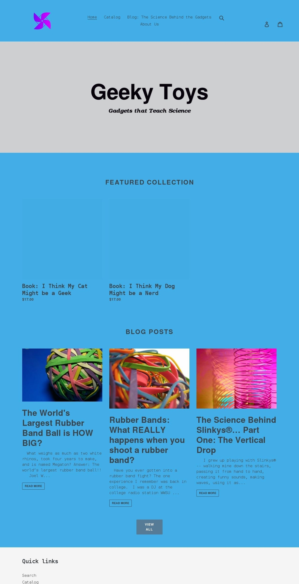 geekytoys.com shopify website screenshot