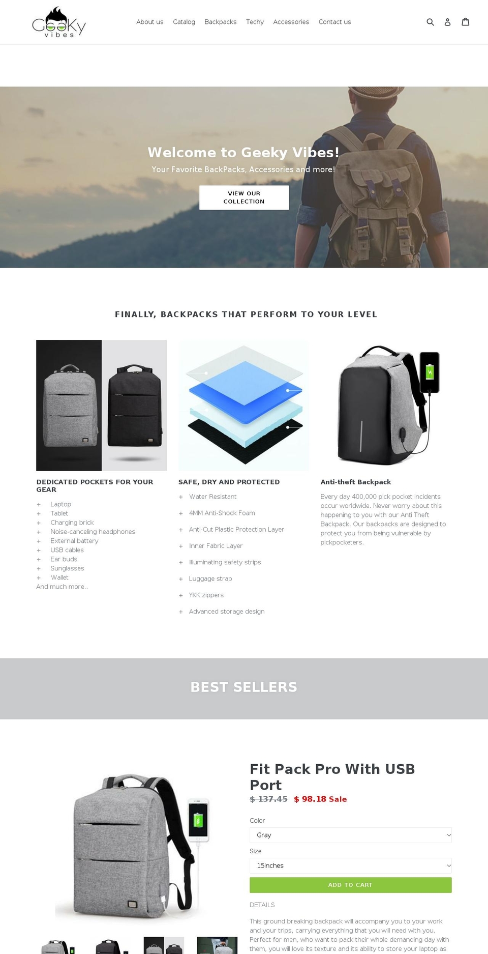 geekyvibes.com — Shopify storefront screenshot