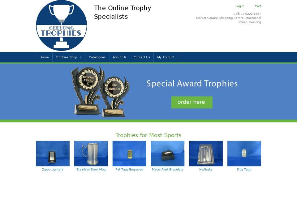 geelongtrophies.com.au shopify website screenshot