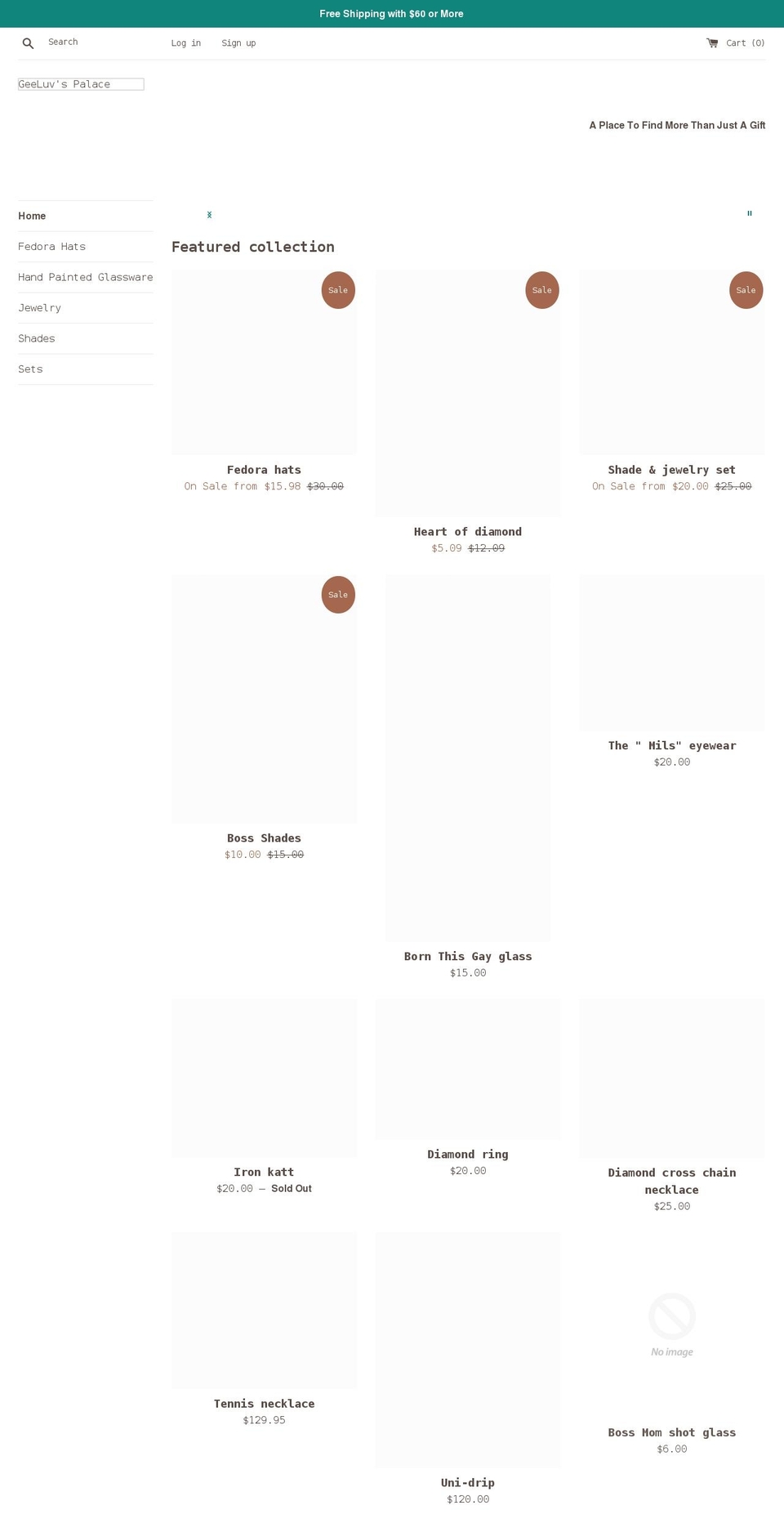 geeluvs-palace.com shopify website screenshot