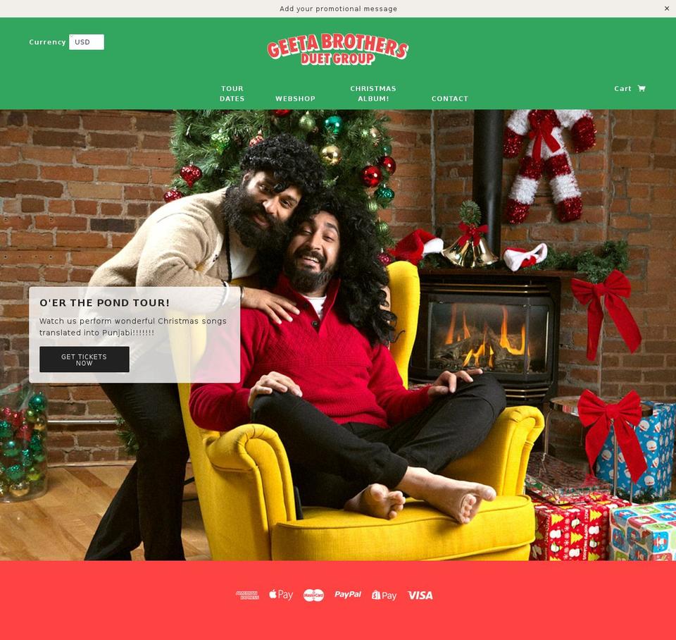 geetabrothers.com shopify website screenshot