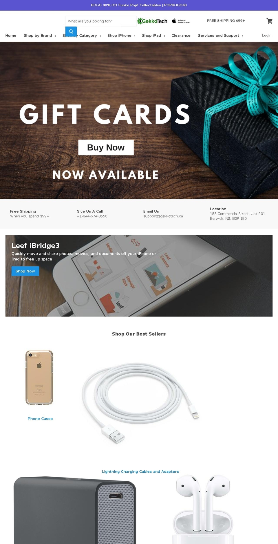 gekkotech.ca shopify website screenshot