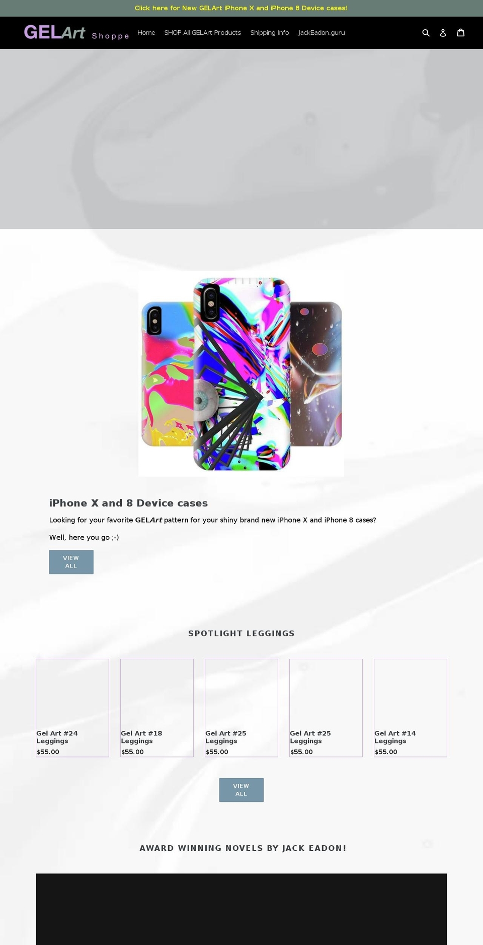 gelartshoppe.com — Shopify storefront screenshot