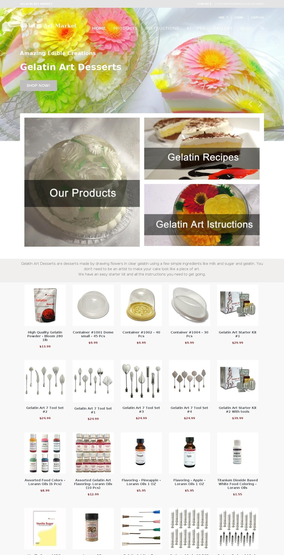 gelatinartmarket.com shopify website screenshot