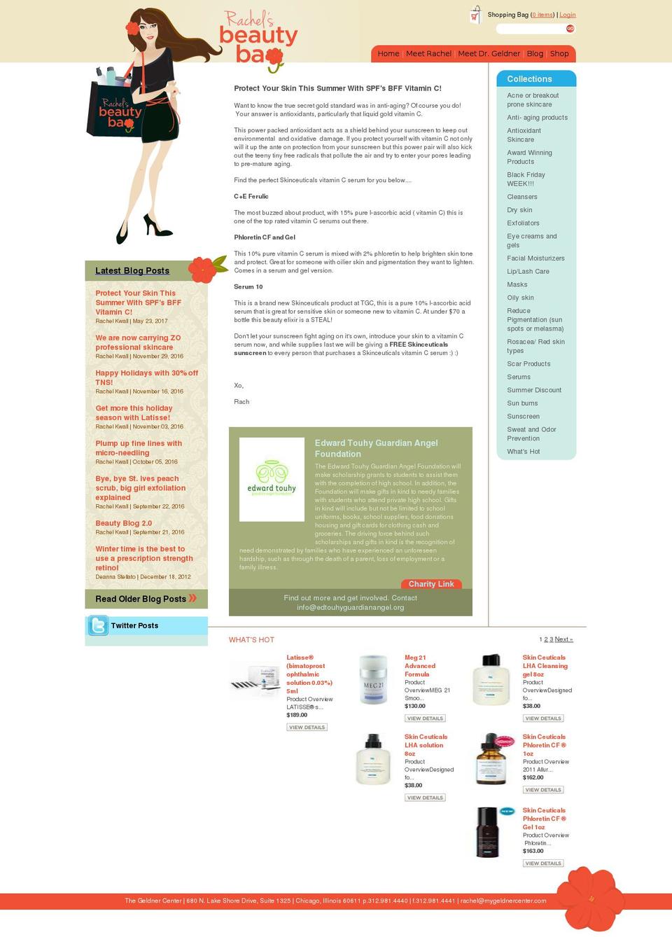 geldnersbeautybag.com shopify website screenshot