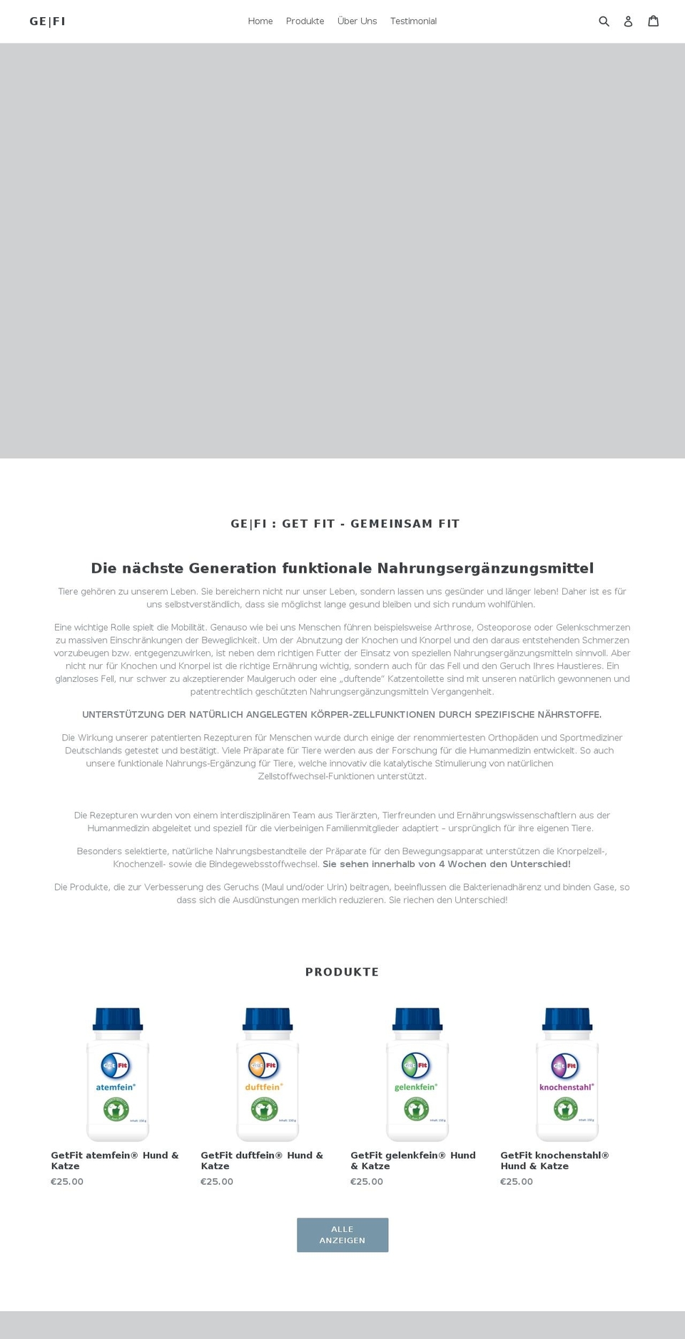 gelenkfein.com shopify website screenshot