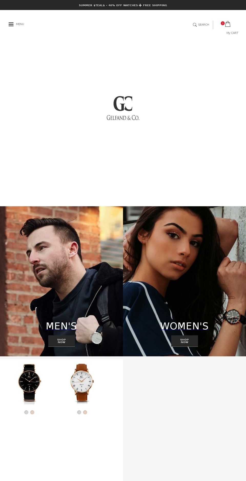 gelfandco.com shopify website screenshot