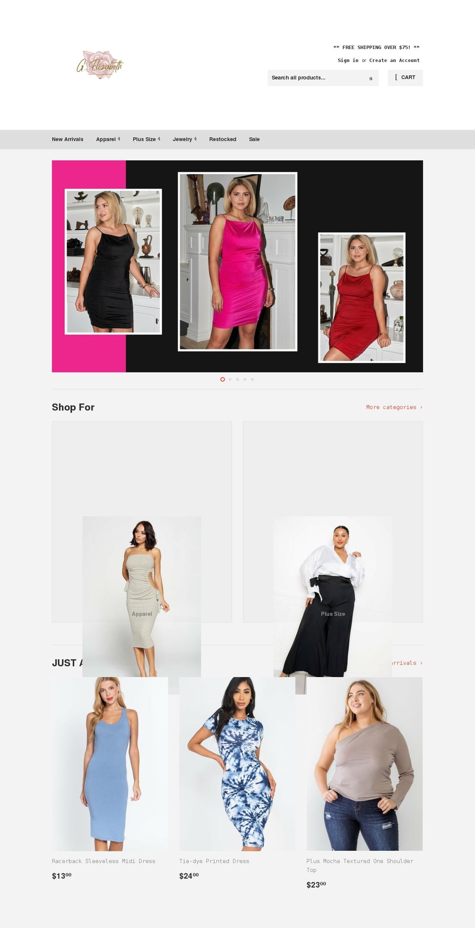 Vistarapid t with Installments message Shopify theme site example gelizabeth.com