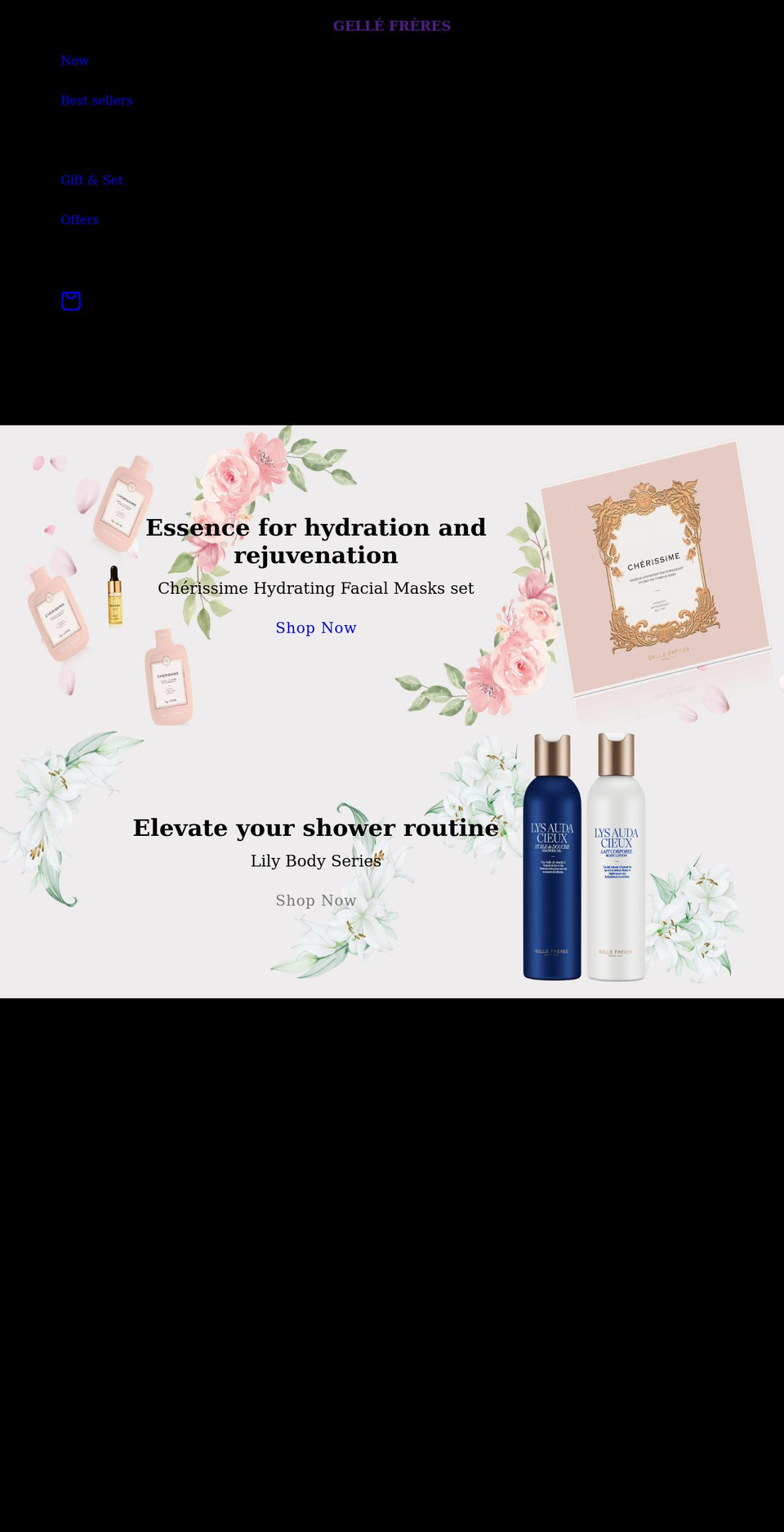 gelle-freres.com shopify website screenshot
