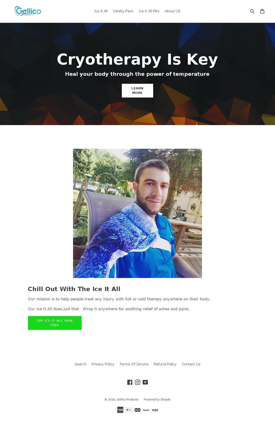 gellicoproducts.com — Shopify storefront screenshot