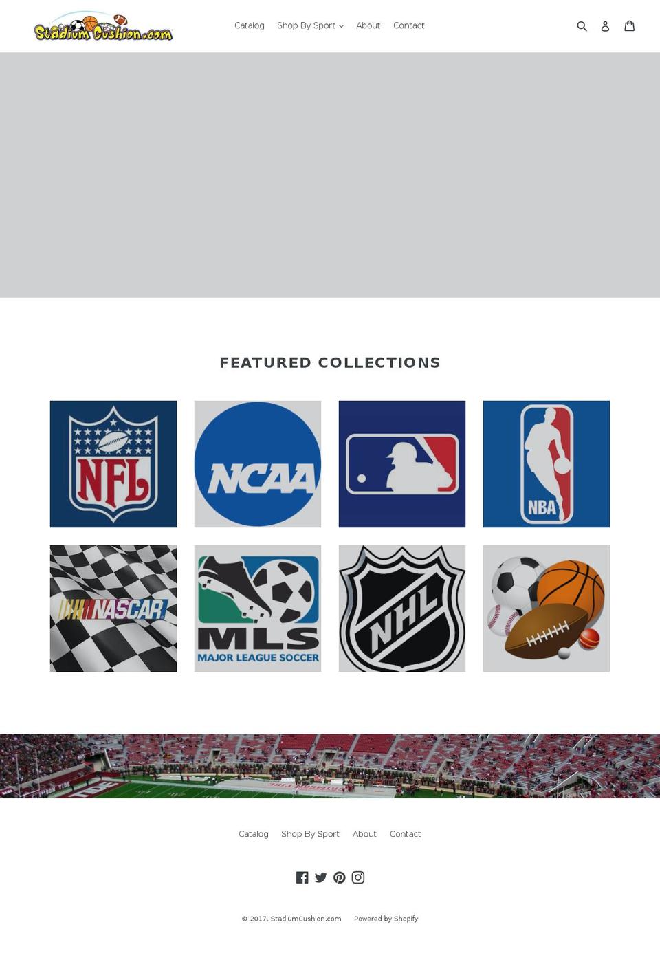 gelstadiumseatcushion.com shopify website screenshot