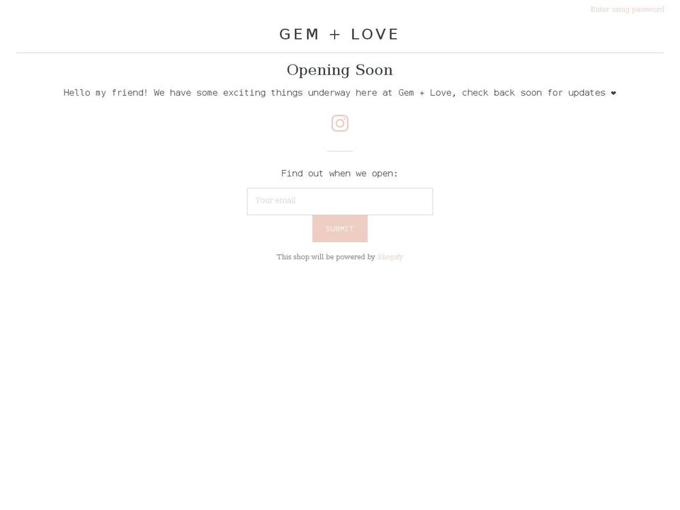 gemandlove.com shopify website screenshot