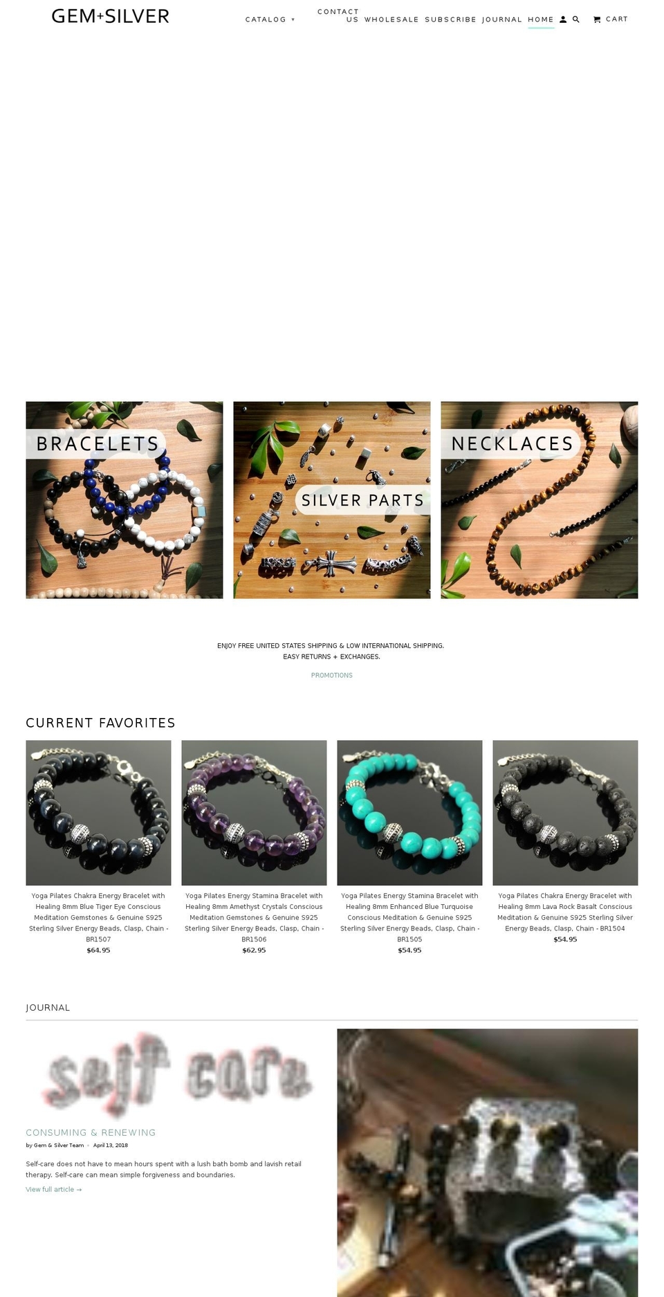 gemandsilver.com — Shopify storefront screenshot