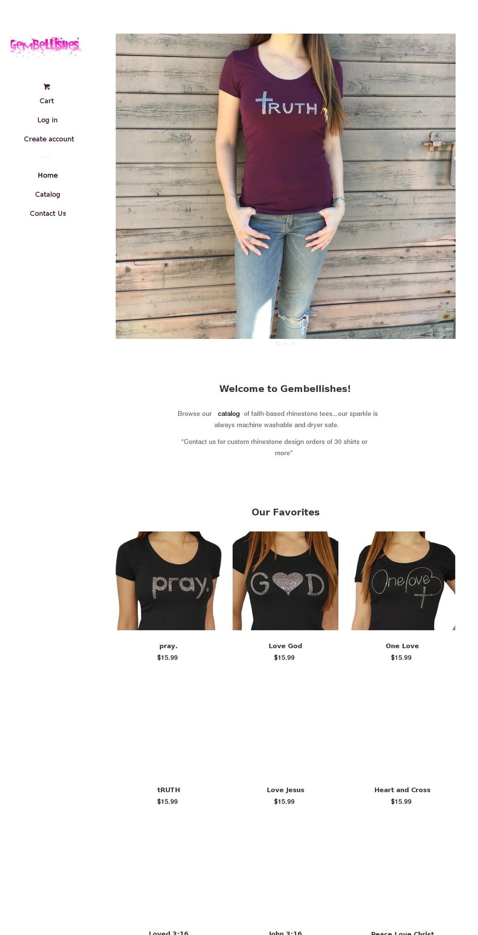 gembellishes.com — Shopify storefront screenshot