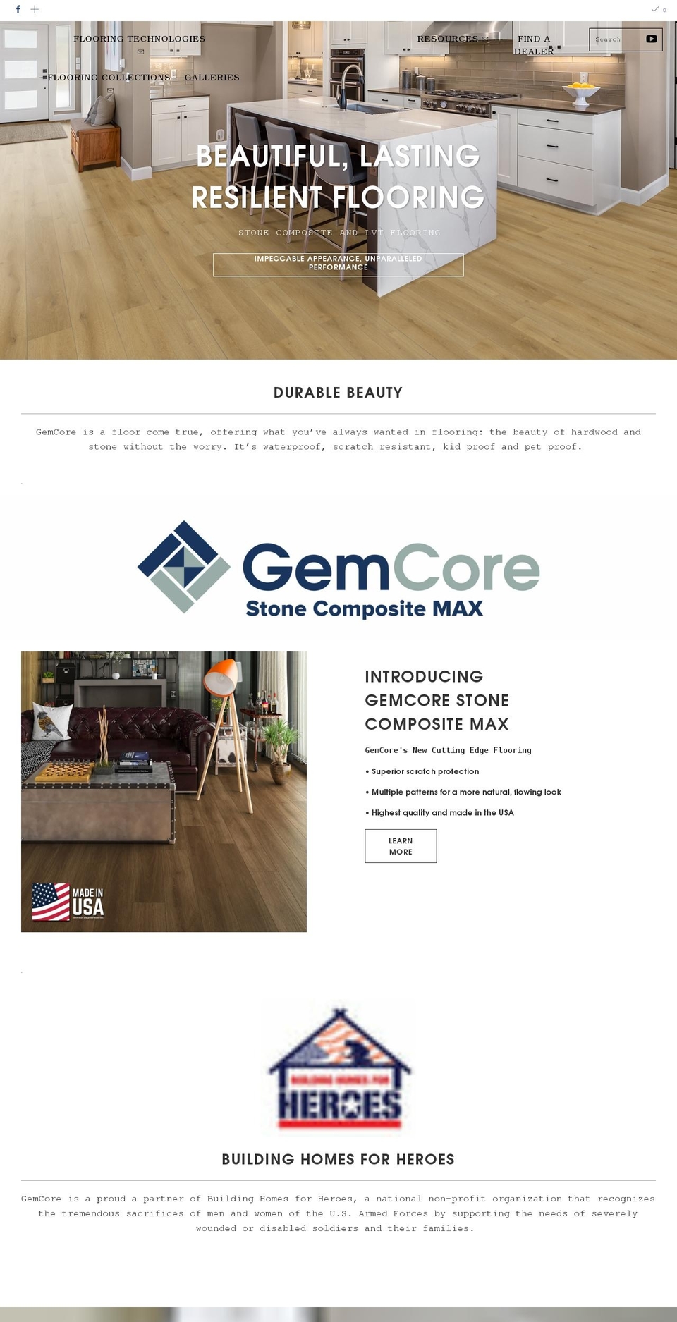gemcoreflooring.com shopify website screenshot