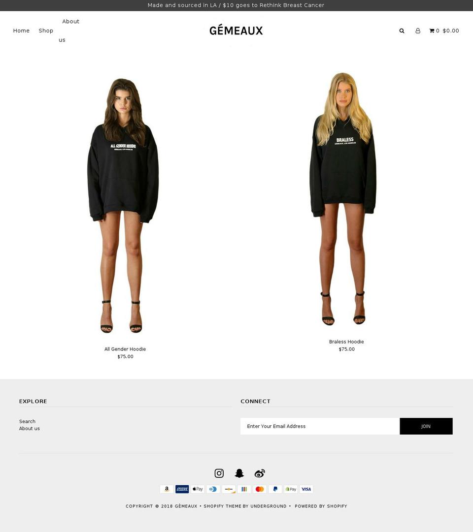 gemeauxbym.com — Shopify storefront screenshot