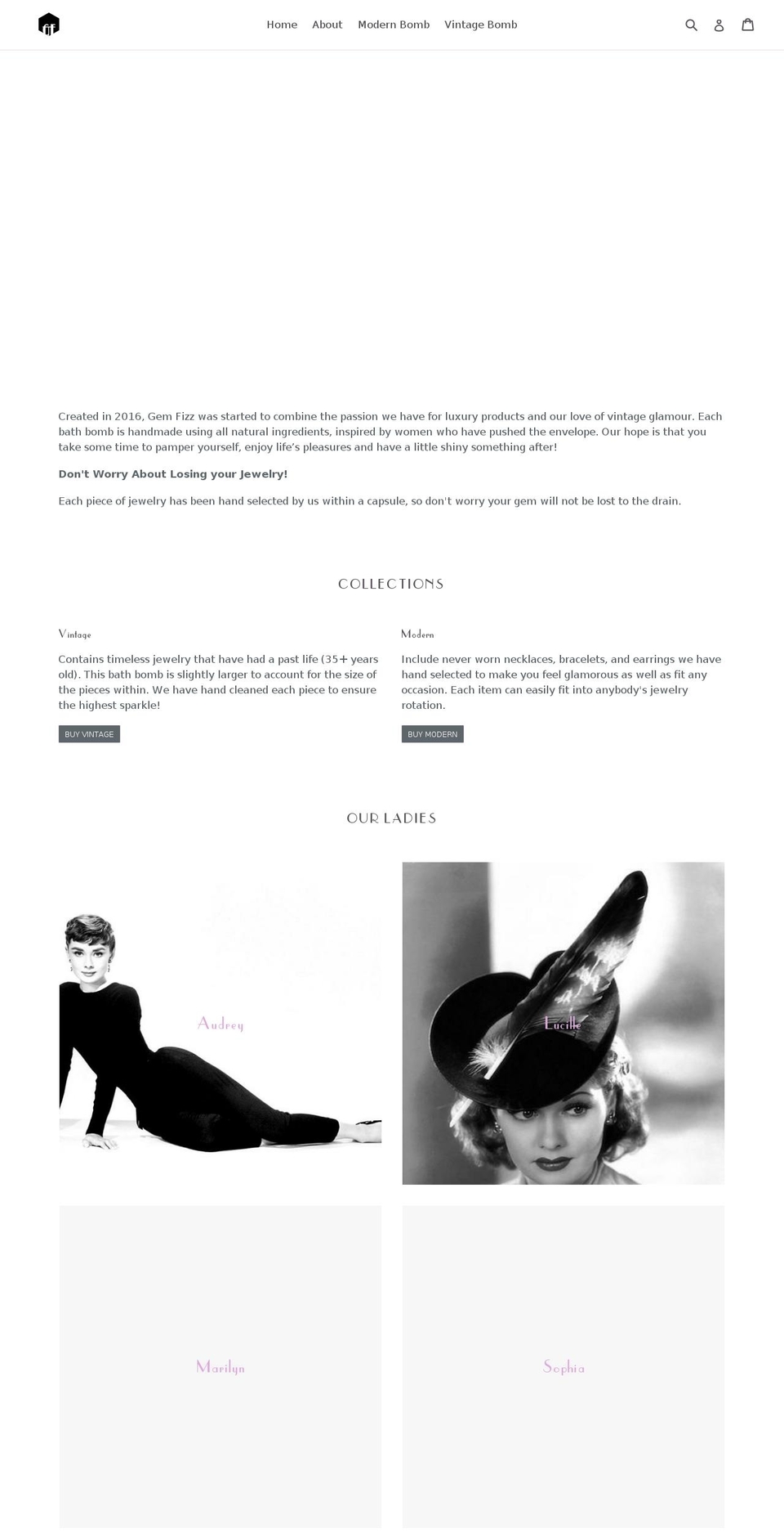 gemfizz.com — Shopify storefront screenshot