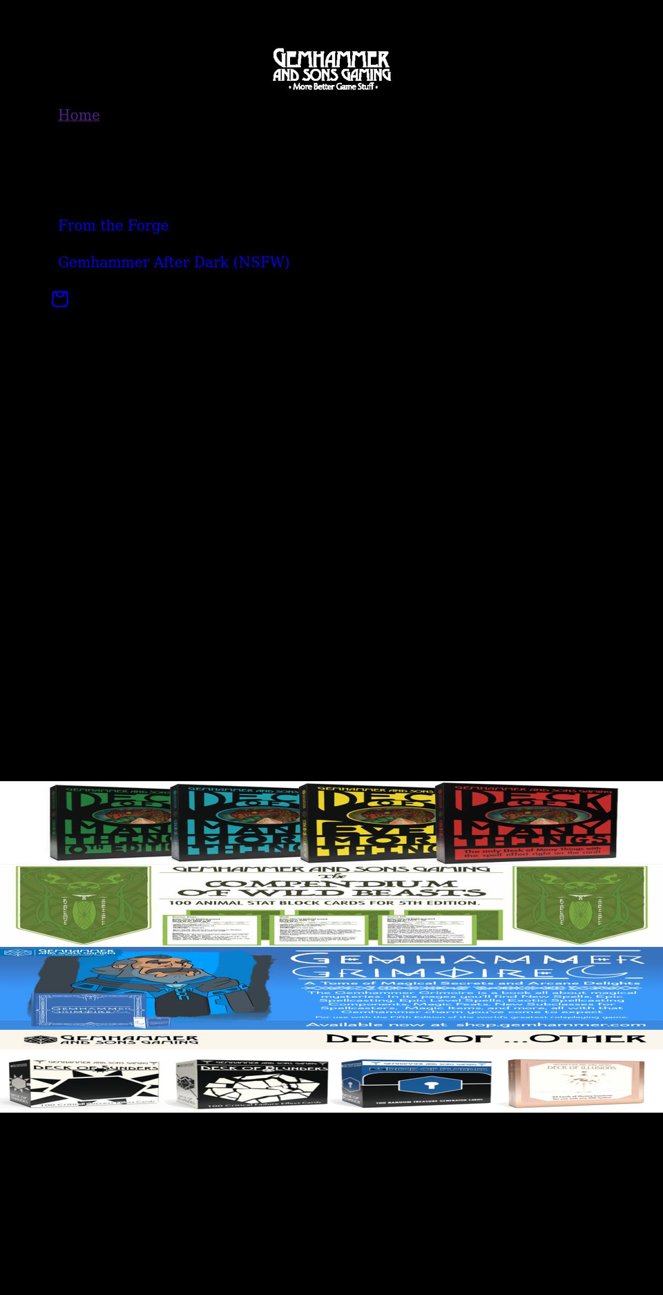 gemhammer.com shopify website screenshot