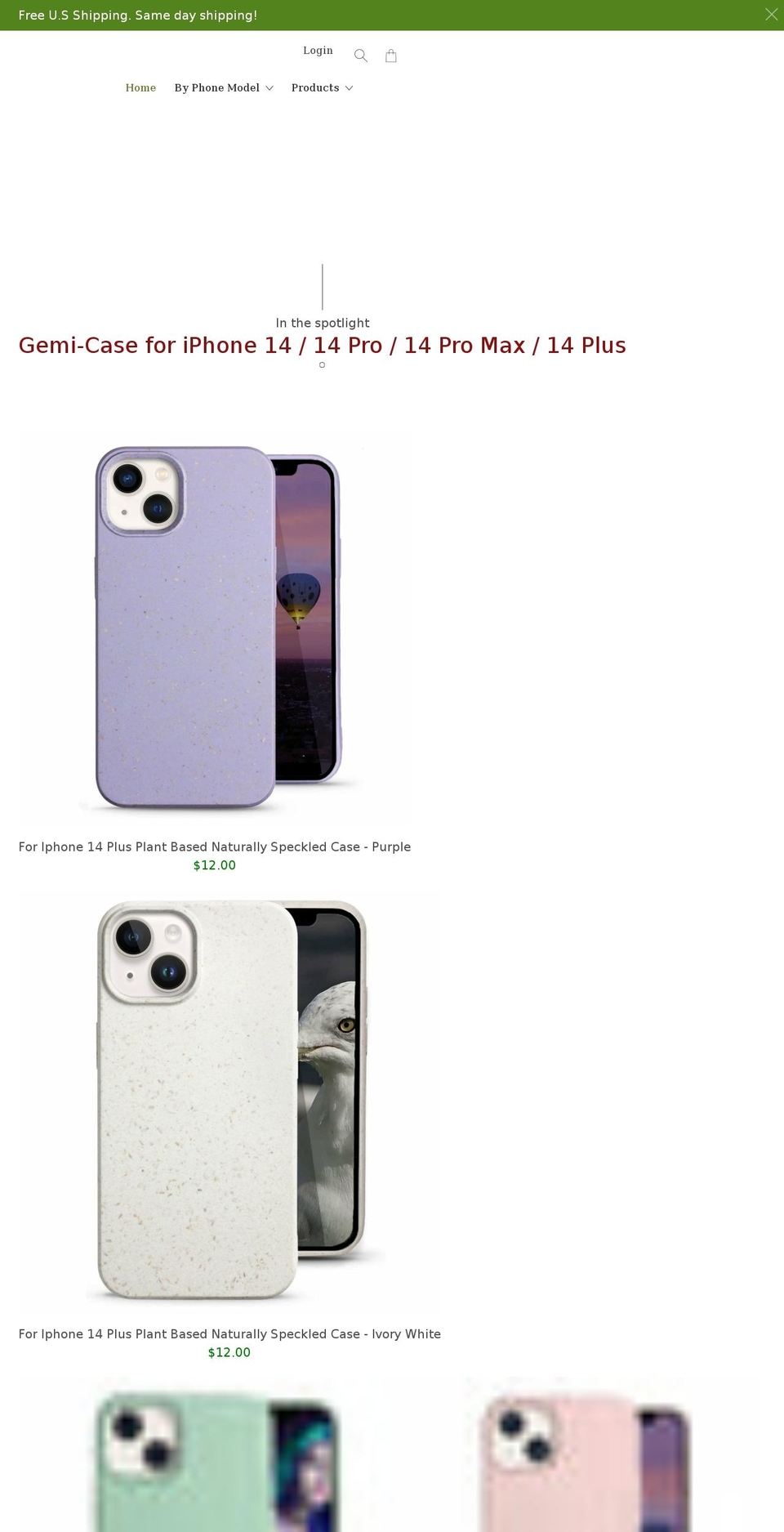 gemi-case.com shopify website screenshot