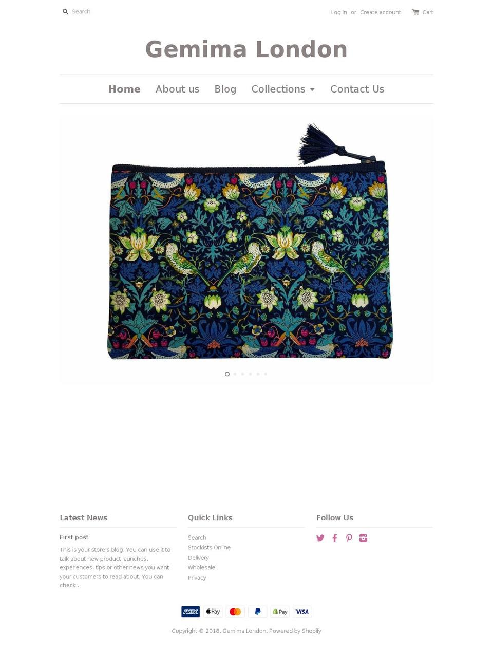 gemimalondon.com — Shopify storefront screenshot