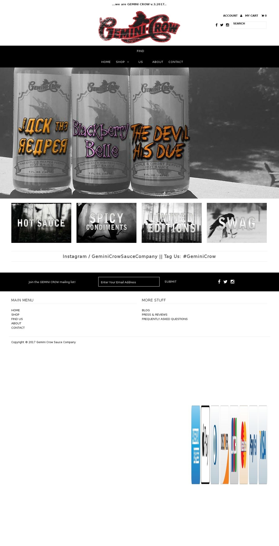 geminicrow.com shopify website screenshot