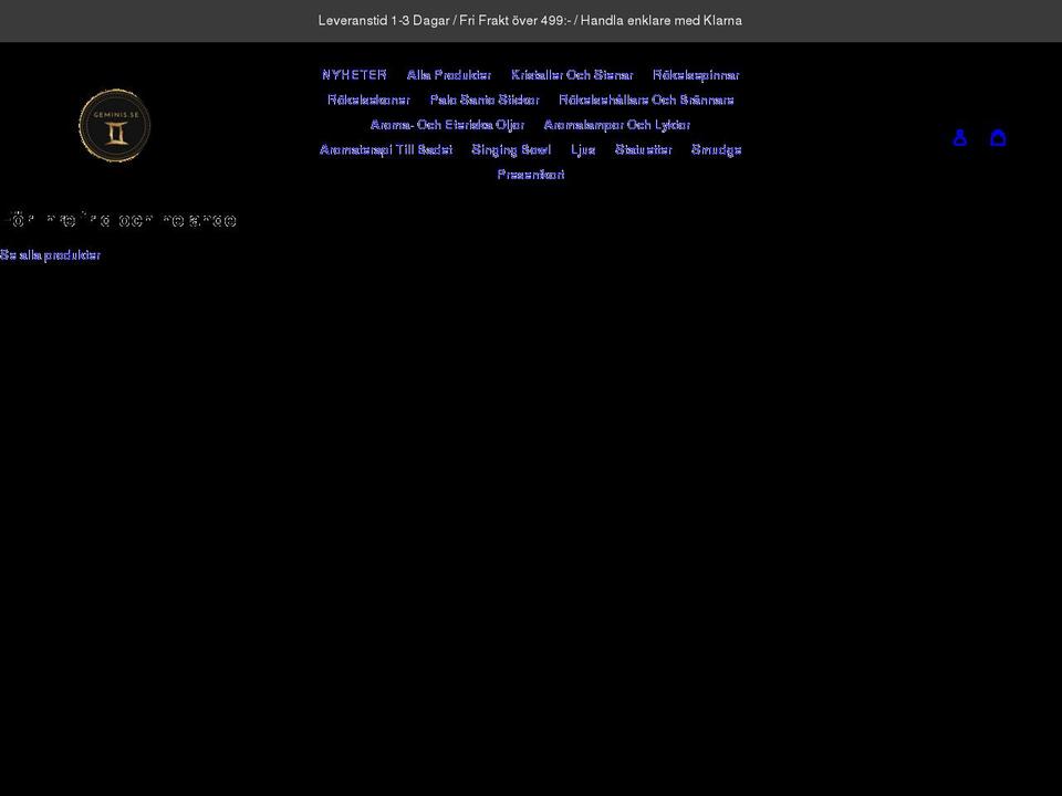 geminis.se shopify website screenshot