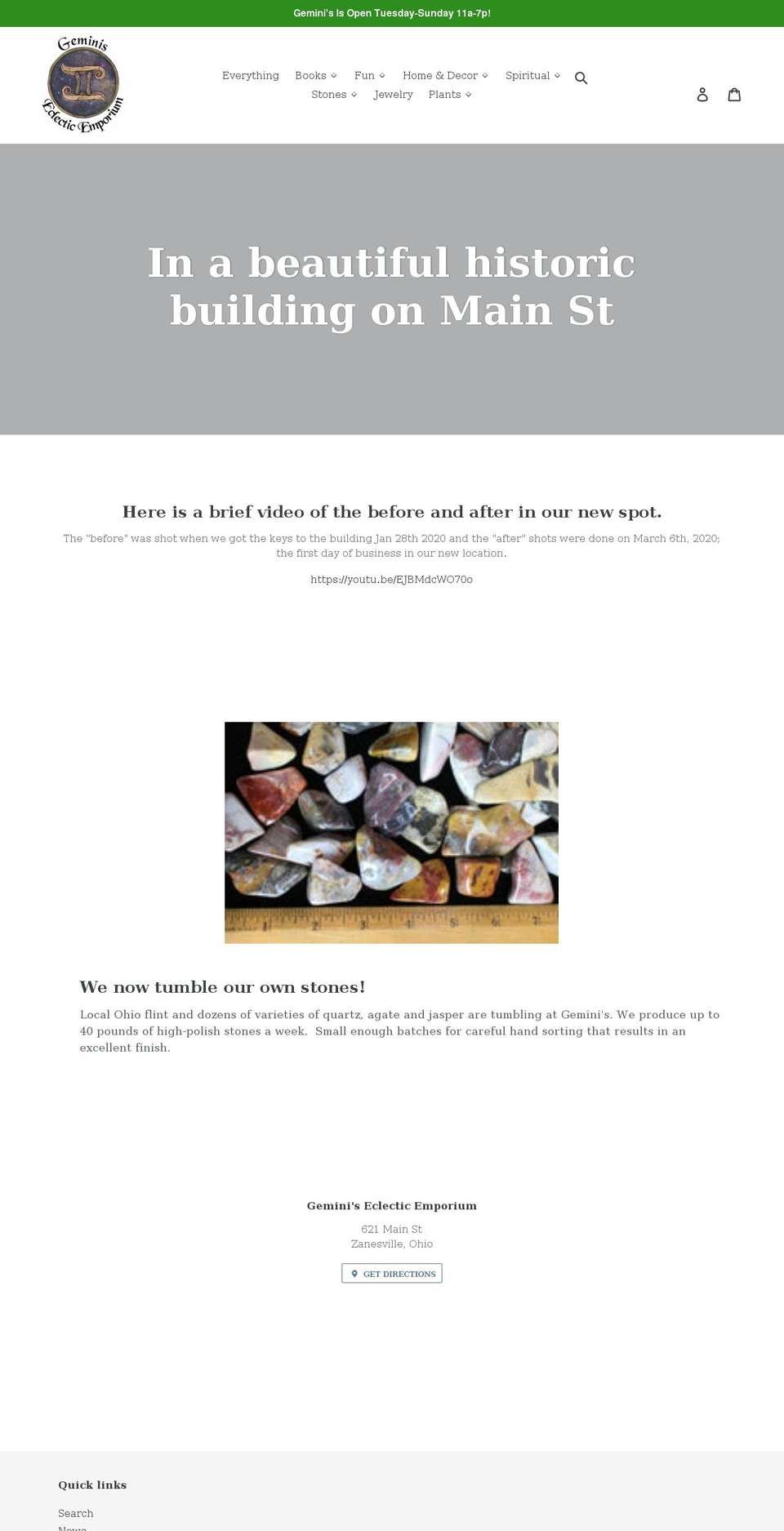 geminisgiftshop.com shopify website screenshot