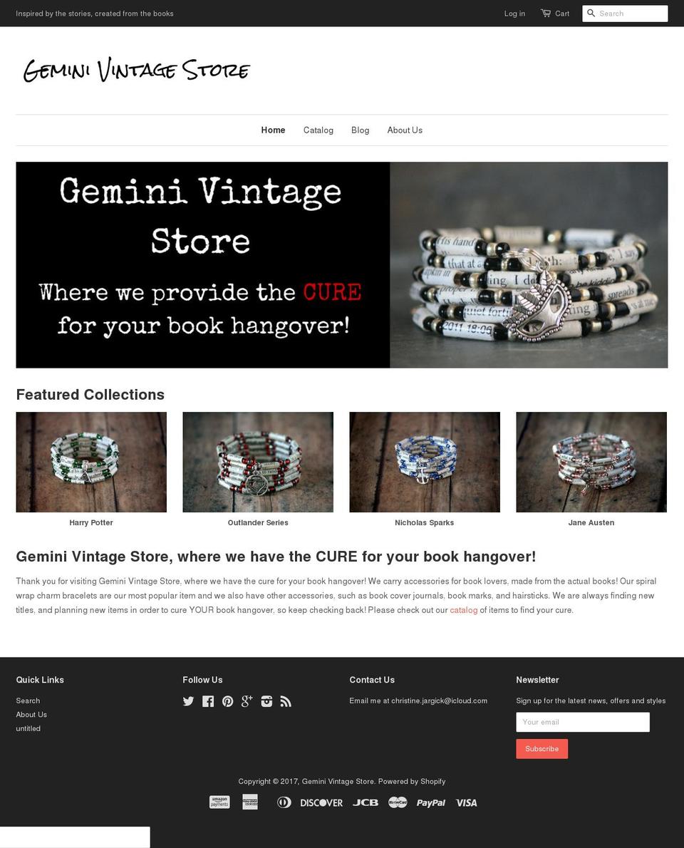 geminivintagestore.com shopify website screenshot
