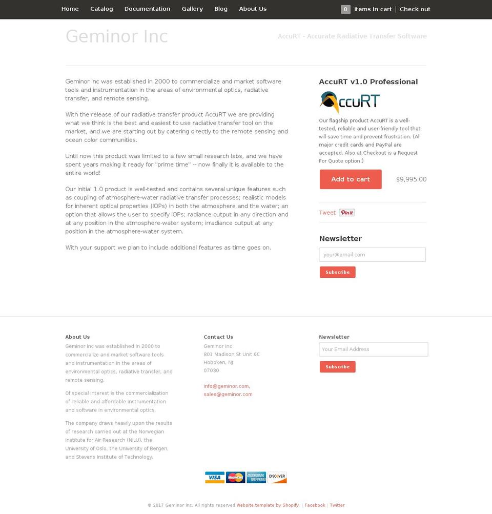 geminor.com shopify website screenshot
