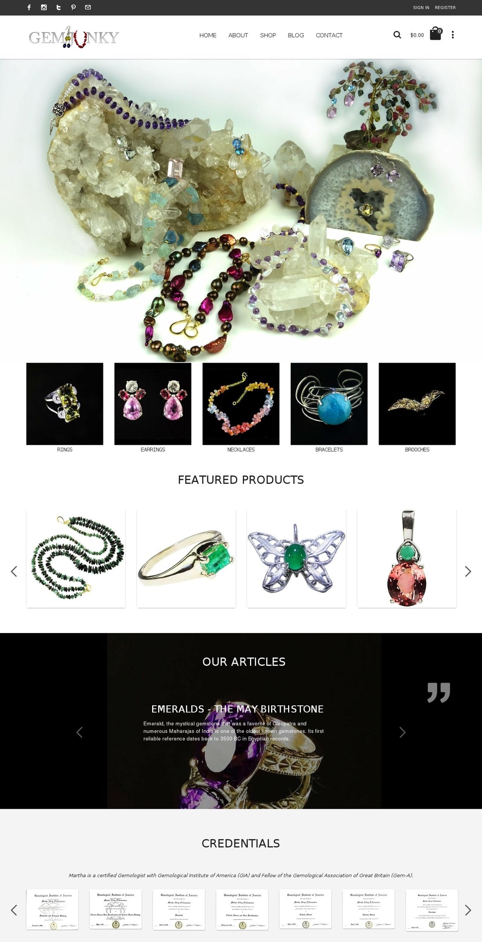 gemjunky.com shopify website screenshot