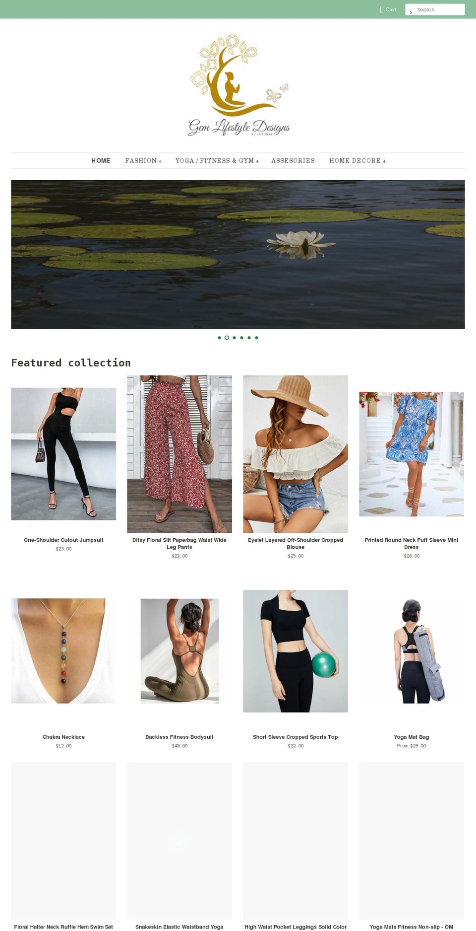 gemlifestyledesigns.com shopify website screenshot