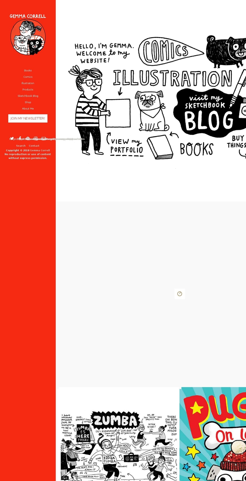 gemmacorrell.com — Shopify storefront screenshot