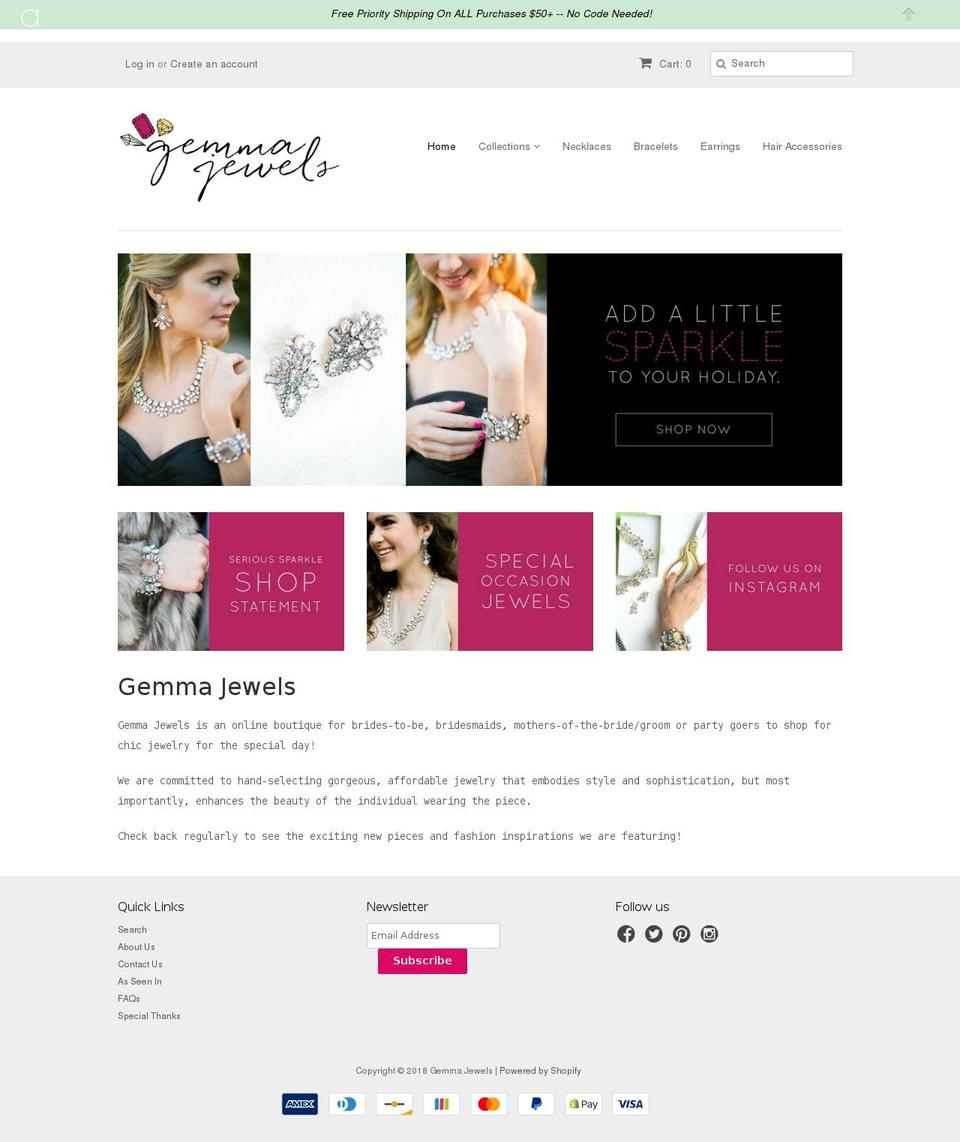 gemmajewel.com — Shopify storefront screenshot