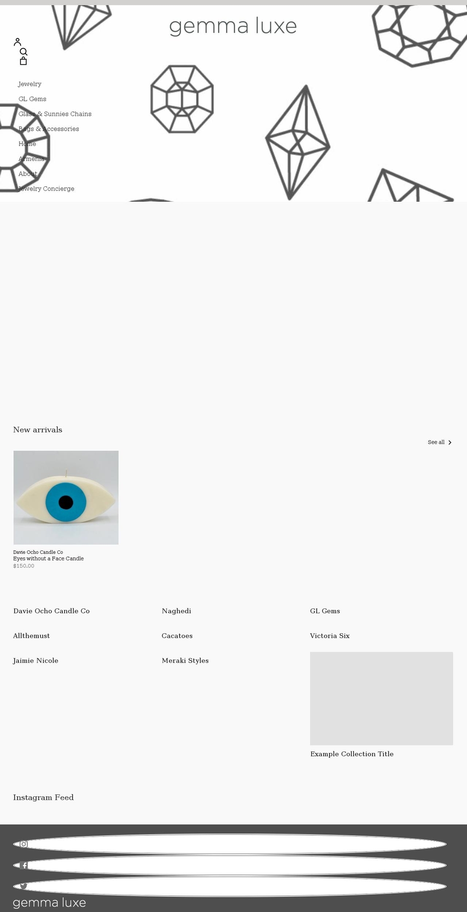 gemmaluxe.com shopify website screenshot